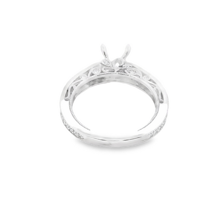 Artcarved 14K White Gold Diamond Semi-mount Engagement Ring