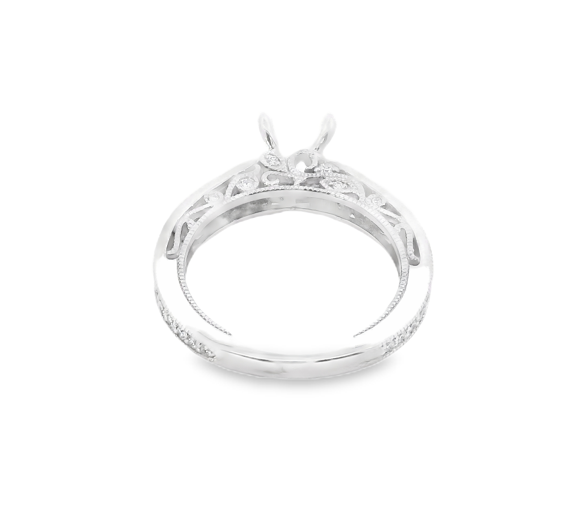 Artcarved 14K White Gold Diamond Semi-mount Engagement Ring