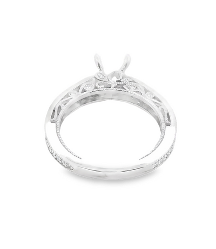 Artcarved 14K White Gold Diamond Semi-mount Engagement Ring