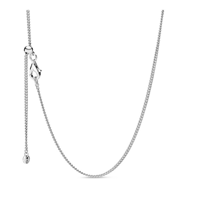 Pandora Moments Silver Curb Chain Necklace 60 cm