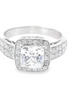 18k White Gold .79 cttw Diamond Semimount Engagement Ring