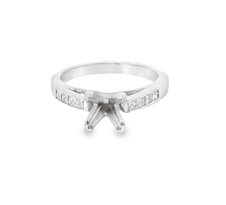 14K White Gold 0.30 CTW Diamond Semi-Mount Engagement Ring