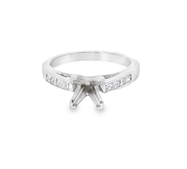 14K White Gold 0.30 CTW Diamond Semi-Mount Engagement Ring