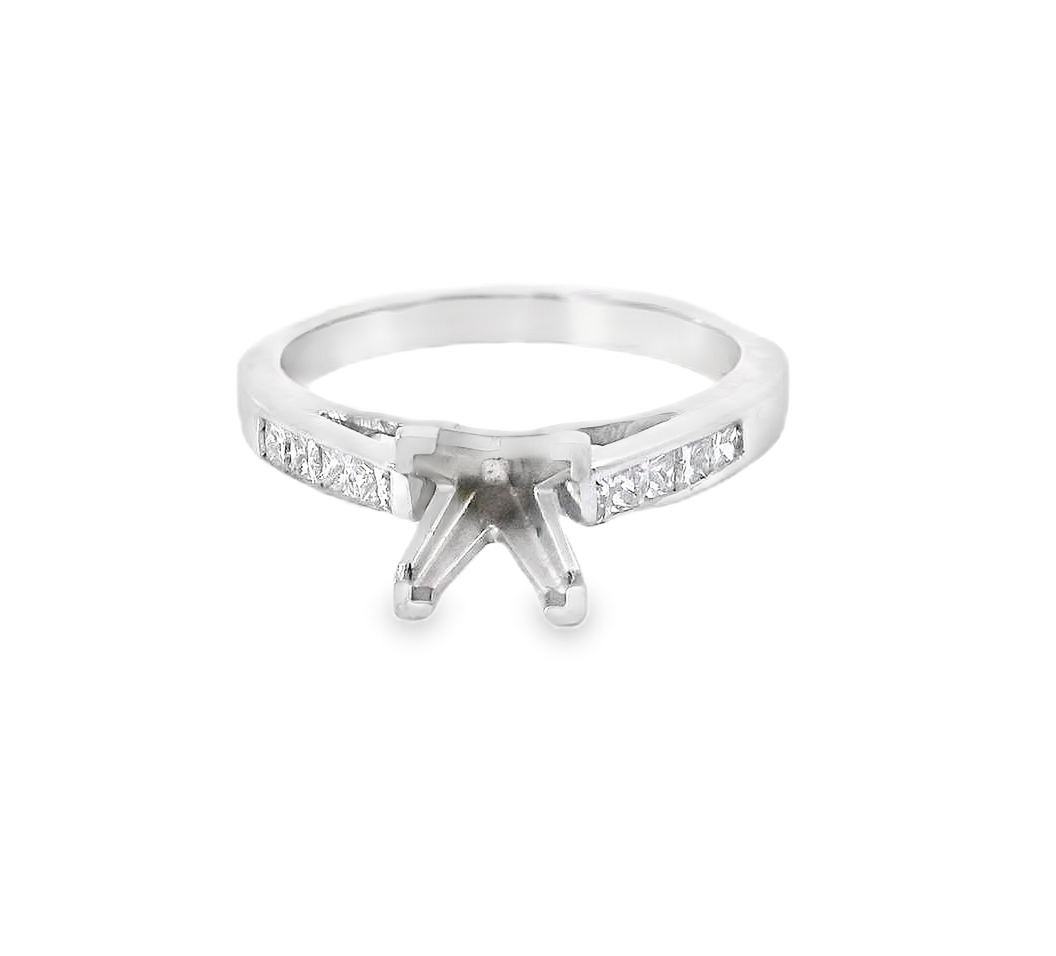 14K White Gold 0.30 CTW Diamond Semi-Mount Engagement Ring