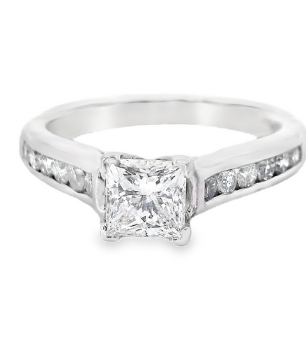 14K White Gold Diamond Semi-mount Engagement Ring