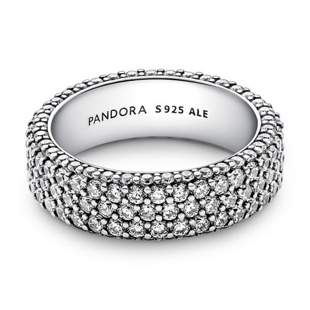 Pandora Timeless Pavé Triple-Row Ring Size 6