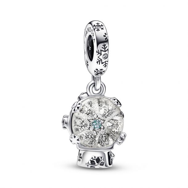 Pandora Moments Snowflake Snowglobe Dangle Charm