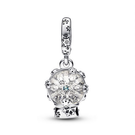 Pandora Moments Snowflake Snowglobe Dangle Charm