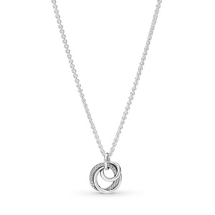 Pandora Moments Family Always Encircled Pendant Necklace 60 cm