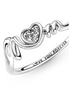 Pandora Moments Mom Pavé Heart Ring Size 5