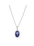 Pandora Timeless Sparkling Blue Statement Halo Pendant Necklace