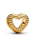 Pandora Moments Beaded Open Heart Gold-Plated Charm