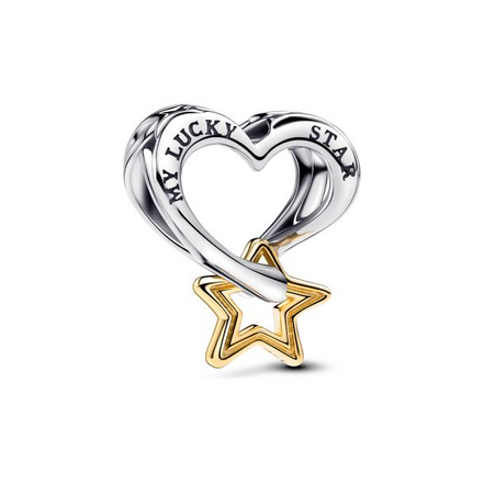 Pandora Moments "My Lucky Star" And Heart Charm