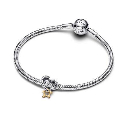 Pandora Moments "My Lucky Star" And Heart Charm