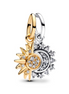 Pandora Moments Two-Tone Splittable Sun And Moon Dangle Charm