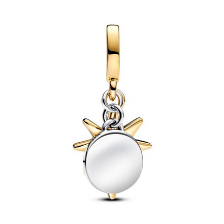 Pandora Moments 14K Gold-Plated Engravable North Star Lab-grown Diamond Dangle Charm