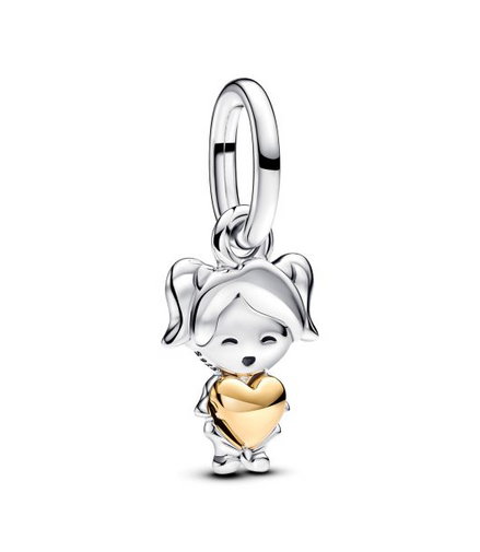 Pandora Moments Two-Tone Happy Girl Dangle Charm
