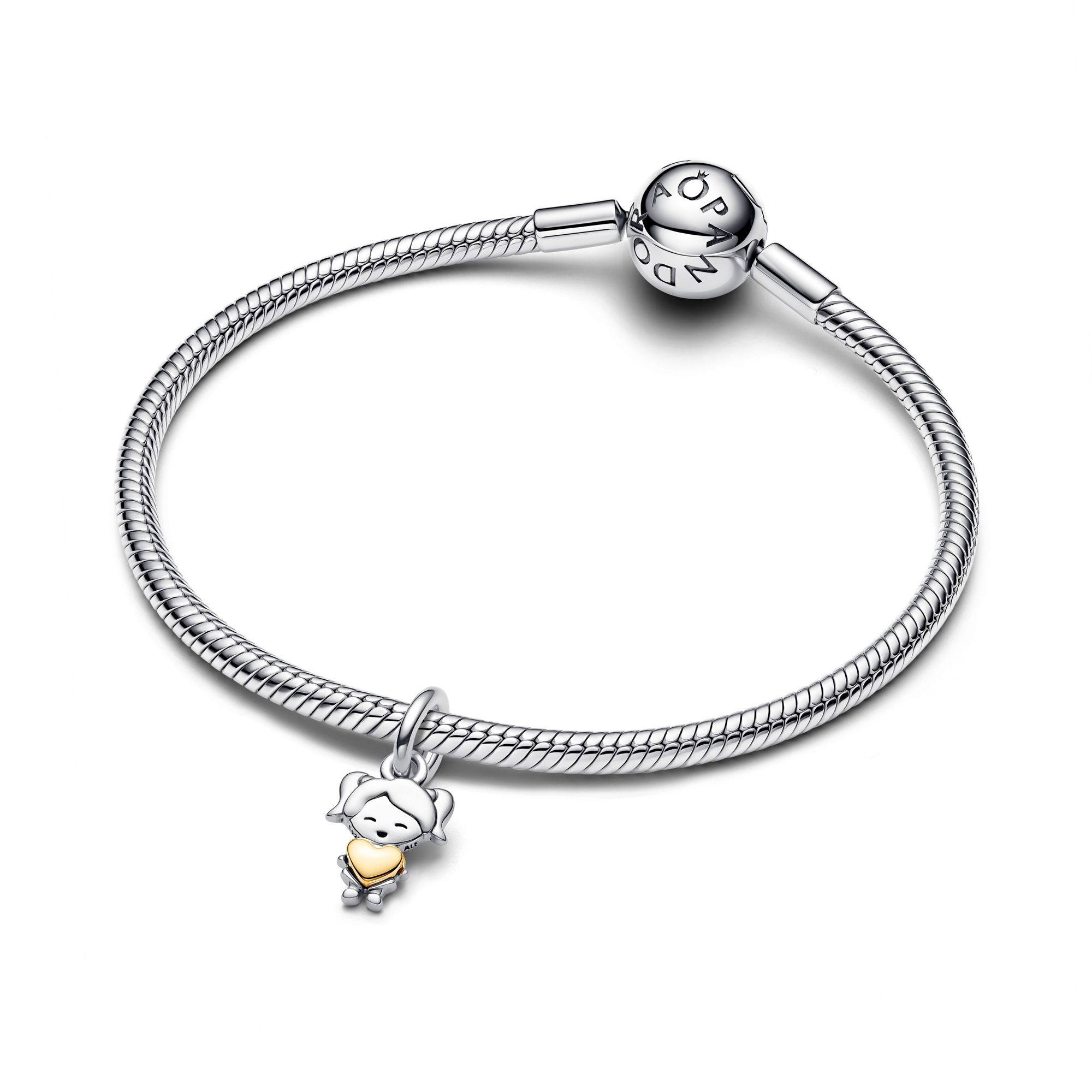 Pandora Moments Two-Tone Happy Girl Dangle Charm