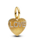 Pandora Moments 14K Gold-Plated Engravable Love Heart Dangle Charm