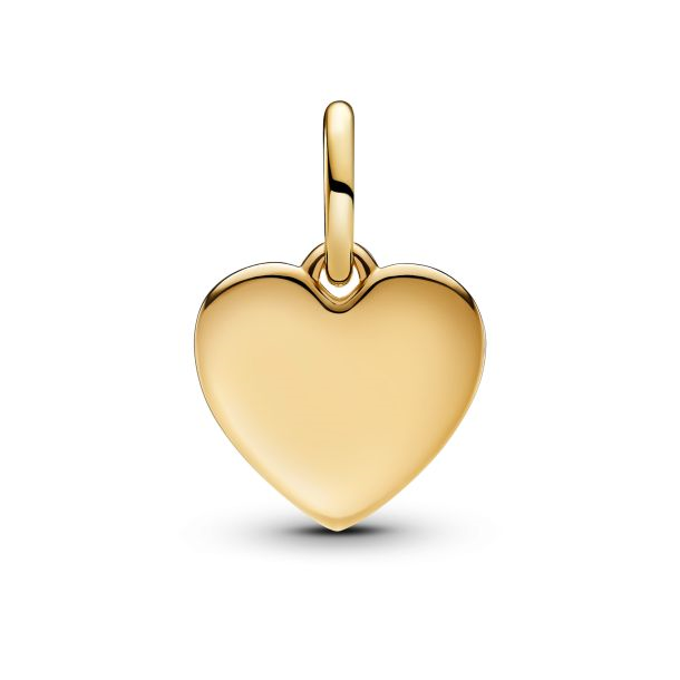 Pandora Moments 14K Gold-Plated Engravable Love Heart Dangle Charm