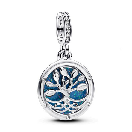 Pandora Moments Glow-In-The-Dark Infinity Tree Double Dangle Charm