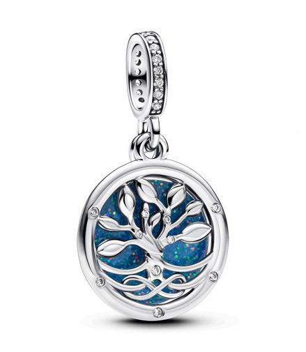 Pandora Moments Glow-In-The-Dark Infinity Tree Double Dangle Charm