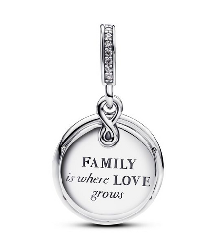 Pandora Moments Glow-In-The-Dark Infinity Tree Double Dangle Charm