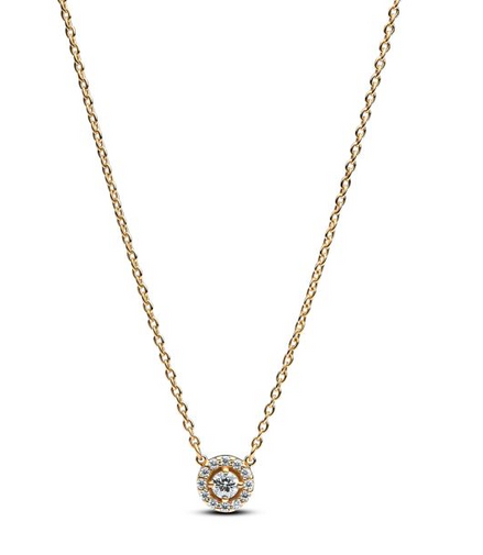 Pandora Timeless Round Pavé Halo Pendant Necklace