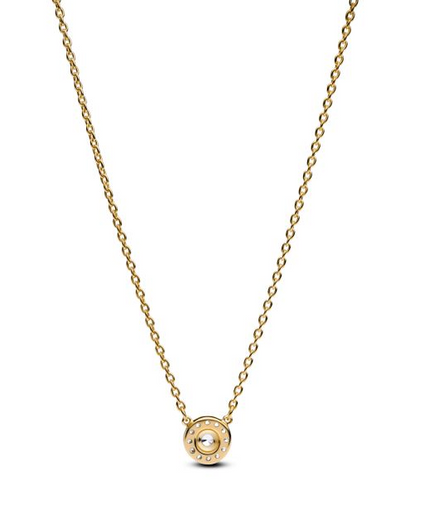 Pandora Timeless Round Pavé Halo Pendant Necklace