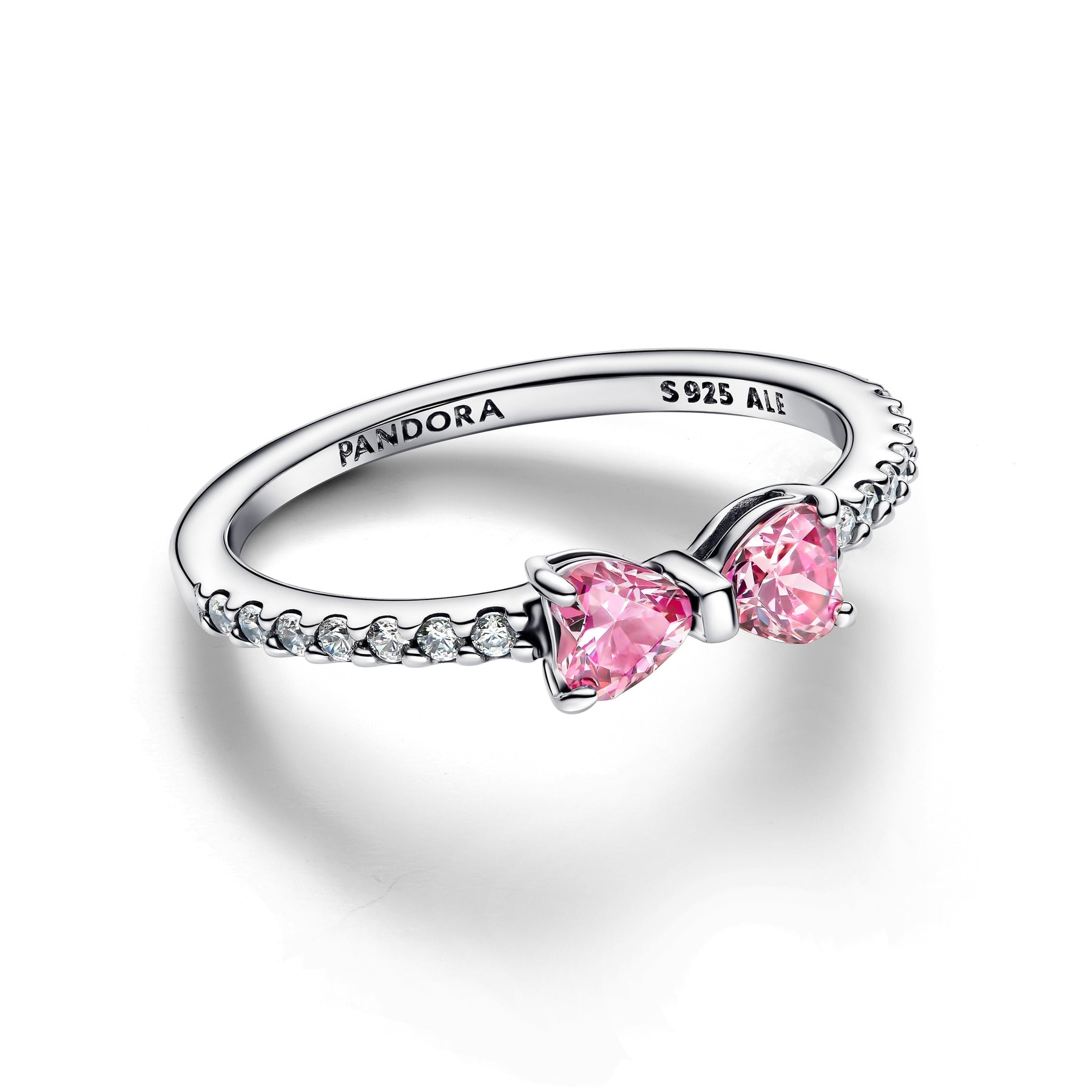 Pandora Timeless Sparkling Pink Bow Ring Size 7