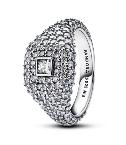 Pandora Timeless Pavé Square Cocktail Ring Size 7