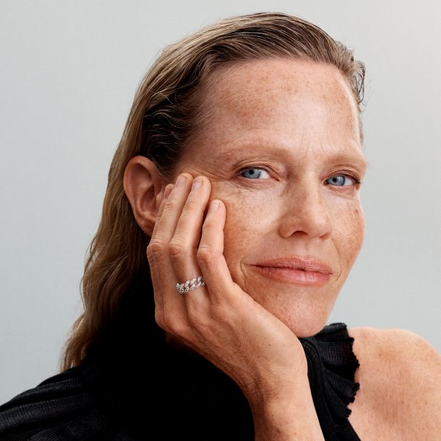 Pandora Timeless Pavé Cuban Chain Ring Size 5