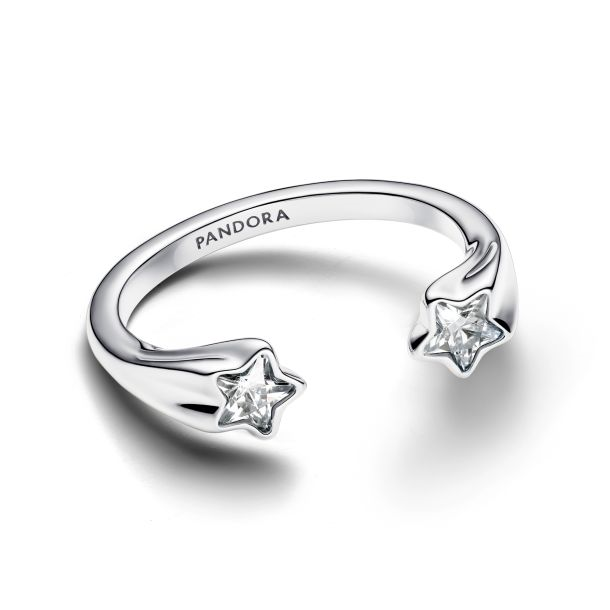Pandora Moments Shooting Stars Open Ring Size 6