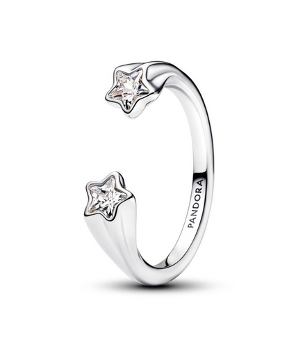 Pandora Timeless Shooting Stars Open Ring Size 7