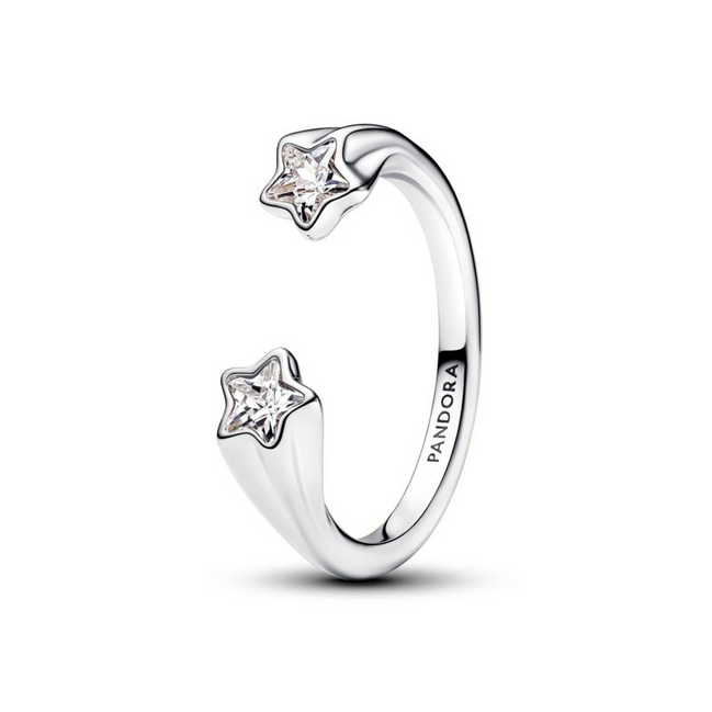 Pandora Timeless Shooting Stars Open Ring Size 7