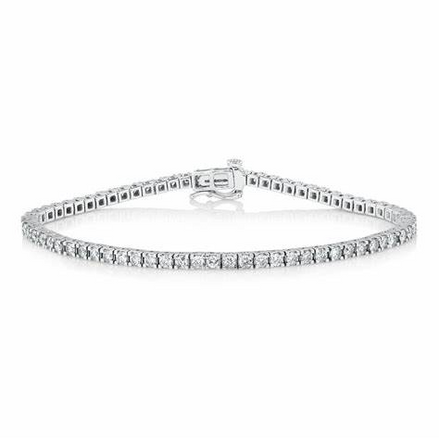 14Kwg 3.11Ctw Diamond Tennis Bracelet