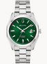 Bulova Men's Classic Surveyor Green Dial Stainless Steel Bracelet