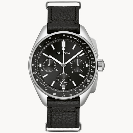 Bulova Men's Archive Series Lunar Pilot Black Dial and Interchangeable Strap Watch Set