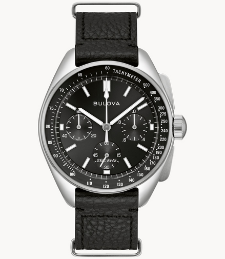 Bulova Men's Archive Series Lunar Pilot Black Dial and Interchangeable Strap Watch Set