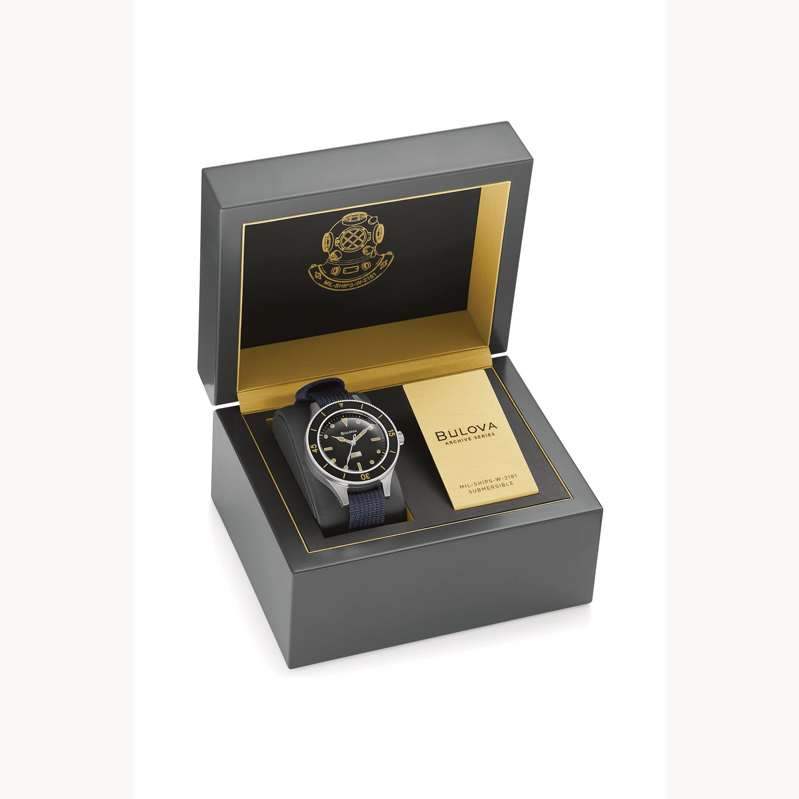 Bulova Men's Archive MIL-Ships-W-2181 Automatic Black Dial Watch