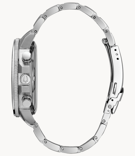 Bulova Men's Marine Star Black Dial Chronograph Bracelet Watch