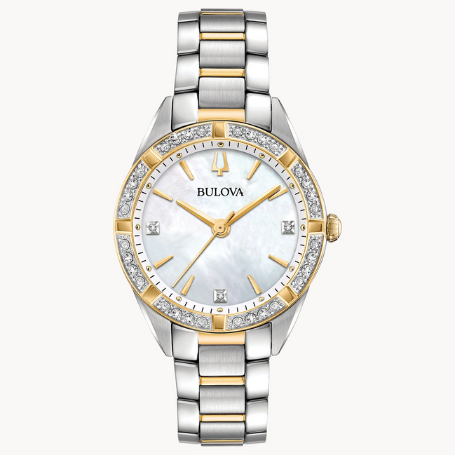 Bulova Ladies  Classic Sutton Diamond Two-Tone Stainless Steel Watch