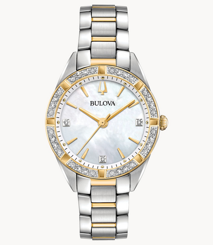 Bulova Ladies  Classic Sutton Diamond Two-Tone Stainless Steel Watch