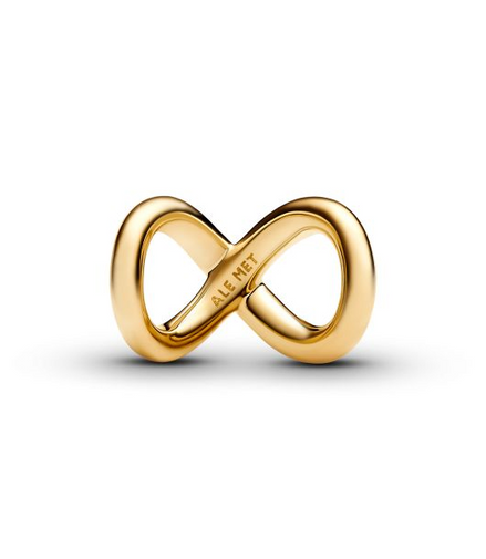 Pandora Moments 14K Gold-Plated "Family  Forever And Always" Infinity Charm