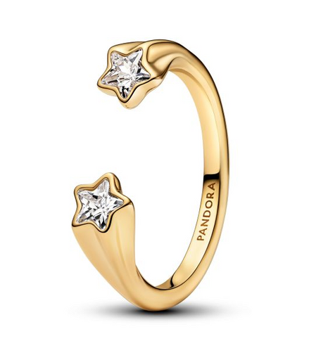 Pandora Moments Shooting Stars Open Ring Size 7