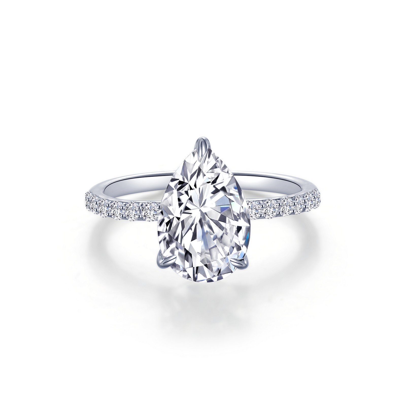 Lafonn 3 CTW Simulated Diamond Pear-Shaped Solitaire Engagement Ring Size 6