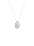 14K White Gold 1 CTW Lab Grown Diamond Seamless Solitaire Pear Shaped Pendant Necklace