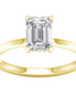14K Yellow Gold 2.12 CTW Lab Grown Diamond Emerald Cut With Hidden Halo Engagement Ring