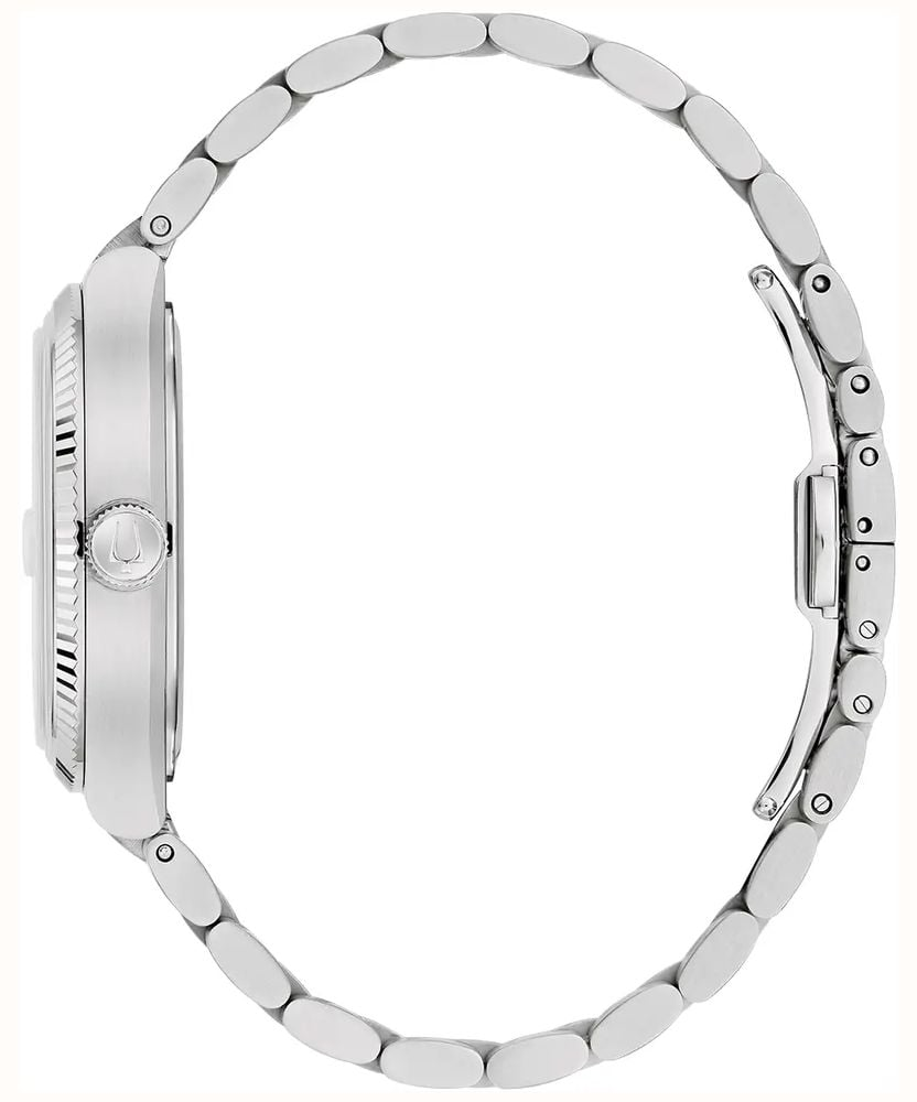 Bulova Men's Super Seville Blue Dial Stainless Steel Watch