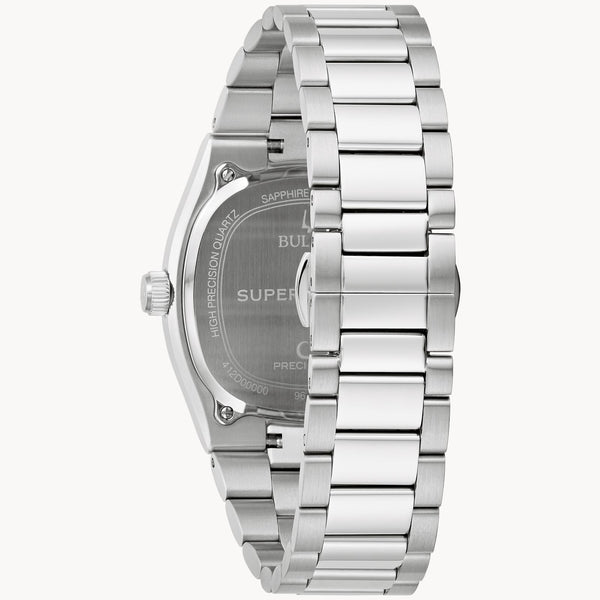 Bulova Men's Super Seville Blue Dial Stainless Steel Bracelet Watch